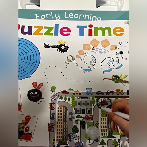 EARLY LEARNING WRITE & WIPE “PUZZLE TIME” BOXED SET Lift-Flap & Wipe - Picture 5 of 8